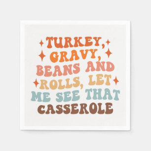 A Retro Thanksgiving Dinner Napkin