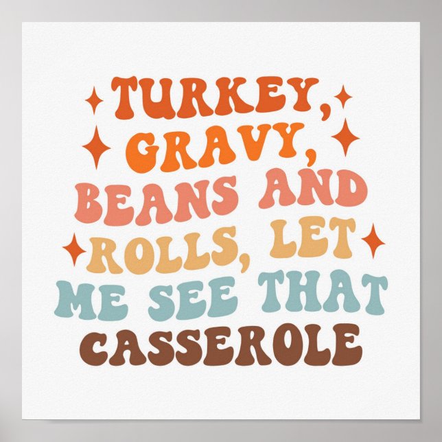 A Retro Thanksgiving Dinner Poster (Front)