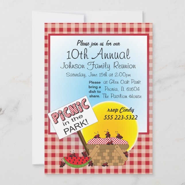 A Reunion | Picnic in the Park | Any Occasion Invitation (Front)