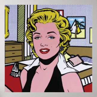 A reworked and vectorised  Marilyn pop art of Roy  Poster