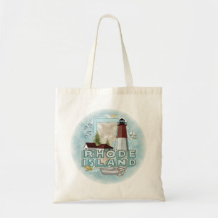 A Rhode Island Lighthouse Tote Bag