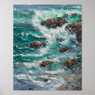 A Rhythmic Study of Crashing Tides Poster