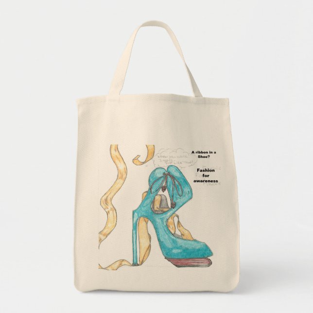" A ribbon in a shoe?" Tote Bag (Front)