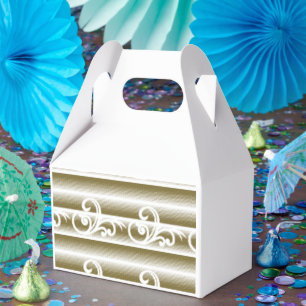 A richly coloured rug features a symmetrical geome favour box