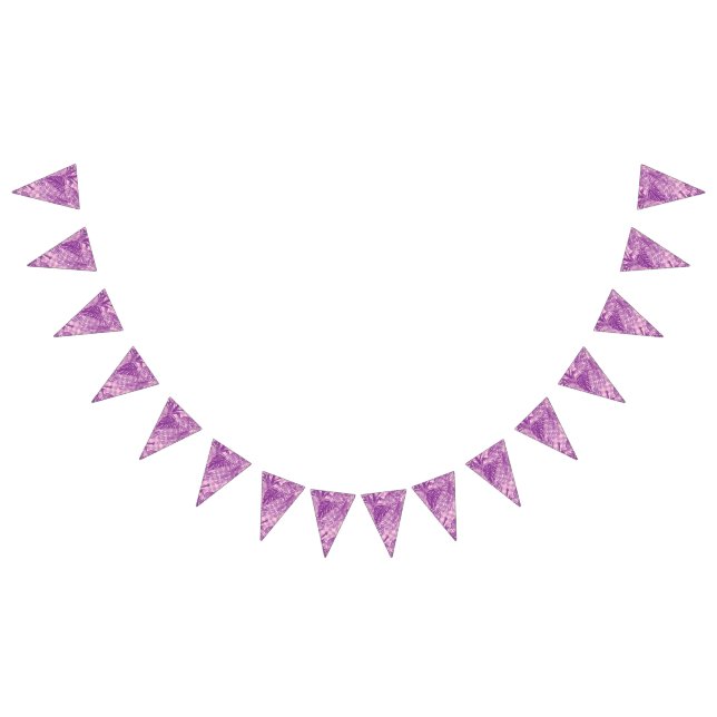 A richly patterned textile design featuring shades bunting  (All)