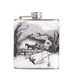 A Ride Through Central Park Flask