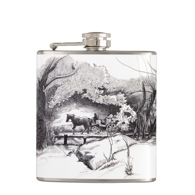 A Ride Through Central Park Flask (Front)