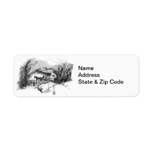 A Ride Through Central Park Label Return Address Label