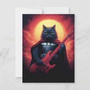 A Riff that Shakes the Cosmos   Galactic Cat Lord Postcard