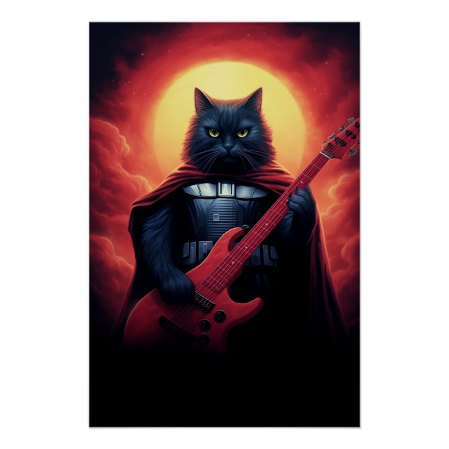 A Riff that Shakes the Cosmos | Galactic Cat Lord Poster (Front)