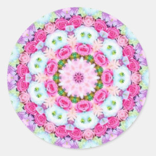 A riot of pastel flowers sticker