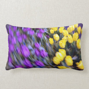 A Riot of Tulips in mid-town Manhattan Lumbar Cushion