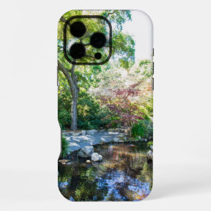 a rippling pond in the garden at Descanso Gardens iPhone 16 Pro Max Case