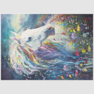 A river of colours horse tissue paper