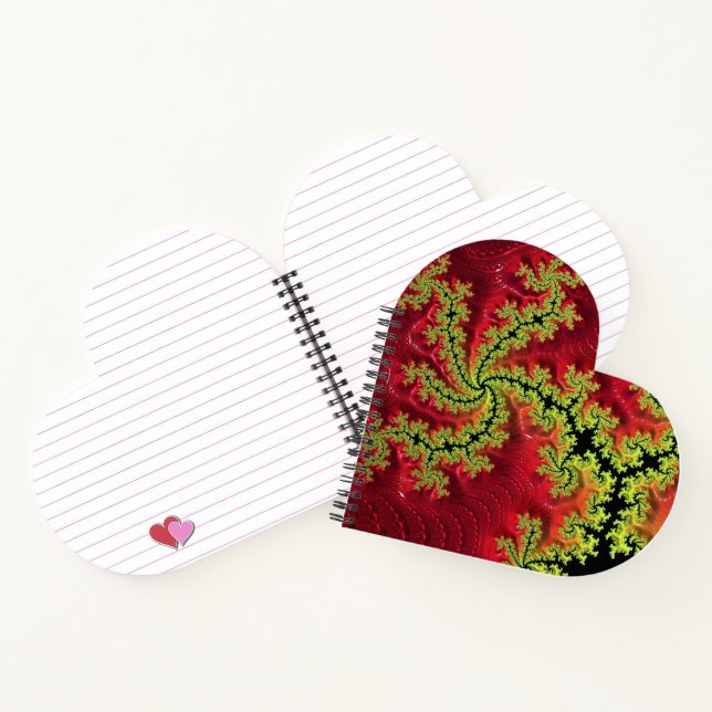 A River Runs Through It Heart Shaped Notebook (Inside)
