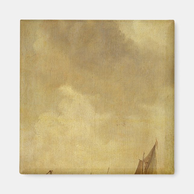 A River Scene, with Fishermen Laying a Net, 1638 Magnet (Front)