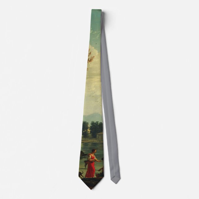 A River with Fishermen by Joseph Vernet  Tie (Front)