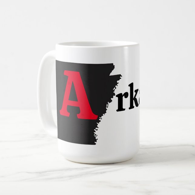 A rkansip Red Text Coffee Mug (Front Left)