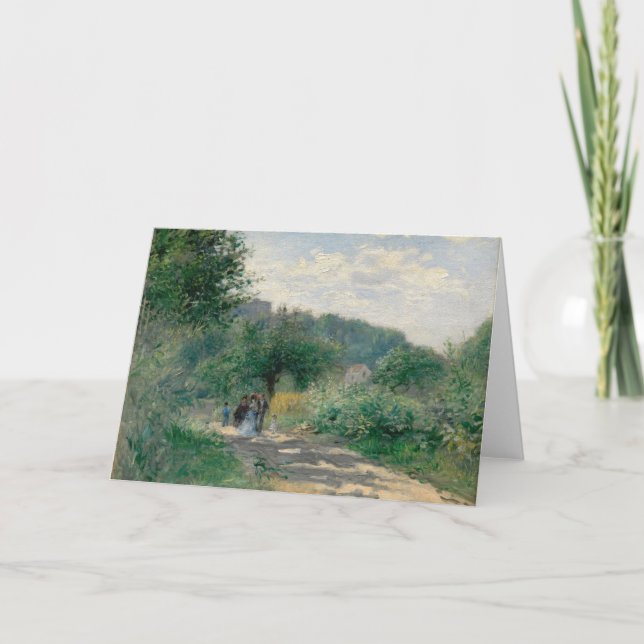 A Road in Louveciennes by Auguste Renoir Thank You Card (Front)