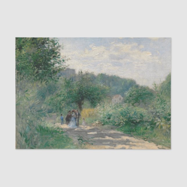 A Road in Louveciennes by Auguste Renoir Tissue Paper (Front)