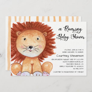 A Roaring Baby Shower Invitation