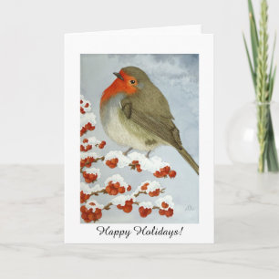 A Robin and berries in the snow (Holidays) Holiday