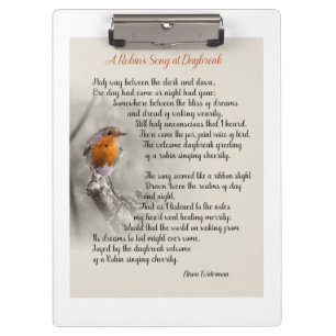 A Robin’s Song at Daybreak - Poem of N. Waterman Clipboard
