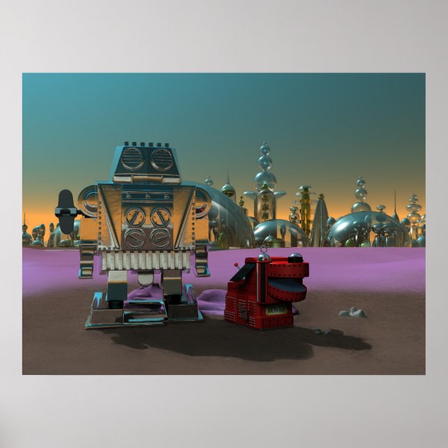 A Robot and His Dog Print (Front)