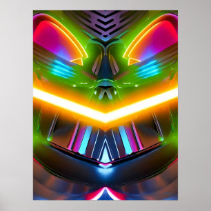 A Robot World Breathing Down Your Neck Poster
