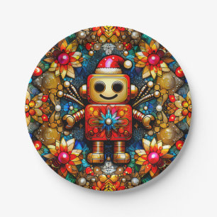 A ROBOT'S CHRISTMAS ~ Cute ~ Paper Plate