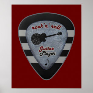 a rock guitar pick art/wall/decor poster
