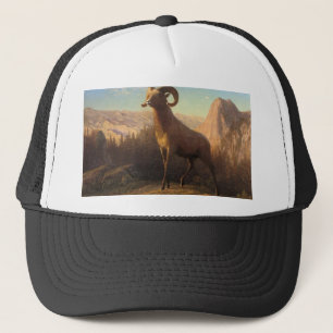 a rocky mountain sheep, Bierstadt Albert Trucker Hat