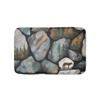 A Rocky Scene Bath Mat