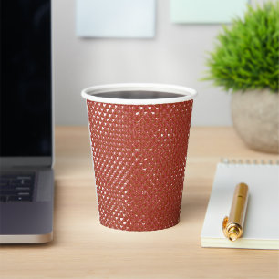 A rolled-up piece of wrapping paper with a festive cups
