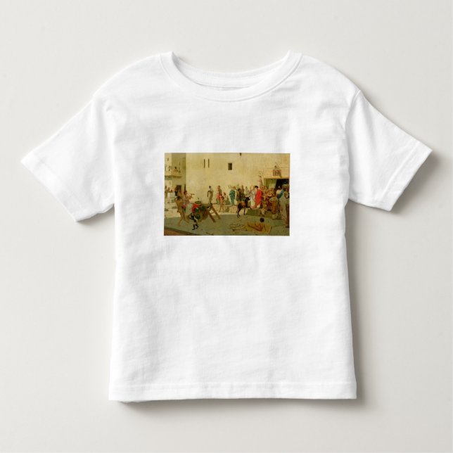 A Roman Street Scene with Musicians and a Performi Toddler T-Shirt (Front)