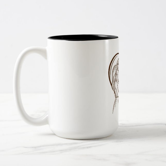 A Romantic Line Art Illustration Mug (Left)