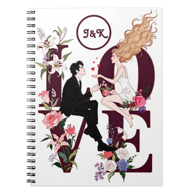 A romantic personalized Valentine’s Day Notebook (Front)