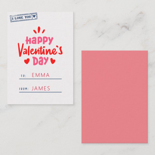  A Romantic Valentine's Day Gathering Card (Front/Back)