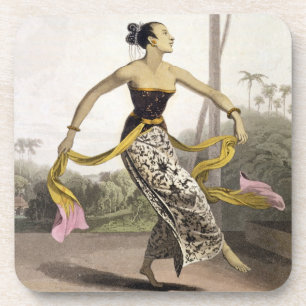 A Ronggeng or Dancing Girl, plate 21 from Vol. I o Coaster