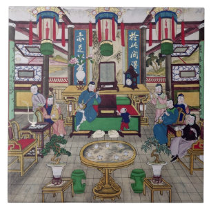 A Room in the House of Mr. Kong, a Peking Merchant Ceramic Tile