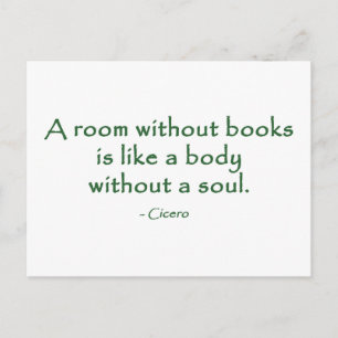 A Room Without Books (Cicero) Postcard