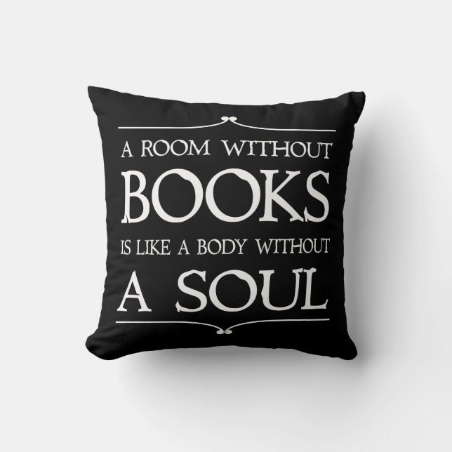A Room Without Books quote Cushion (Front)