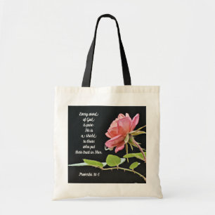 A Rose and Friend Scripture Tote Bag