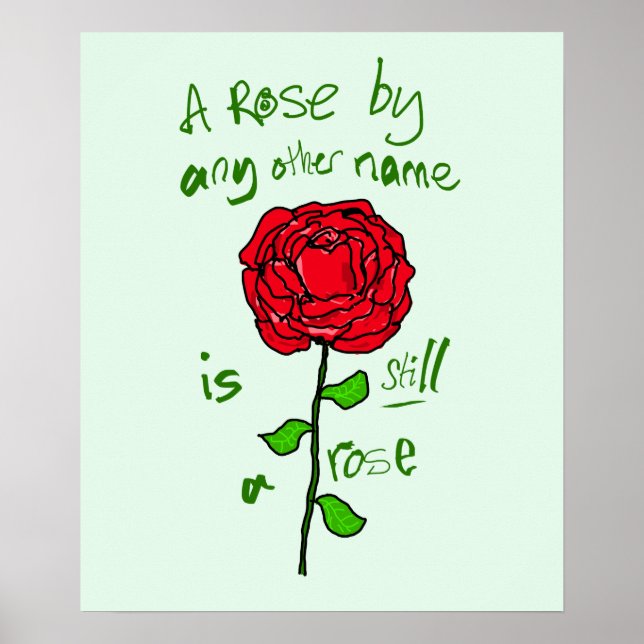 A Rose By Any Other Name is Still a Rose Poster (Front)