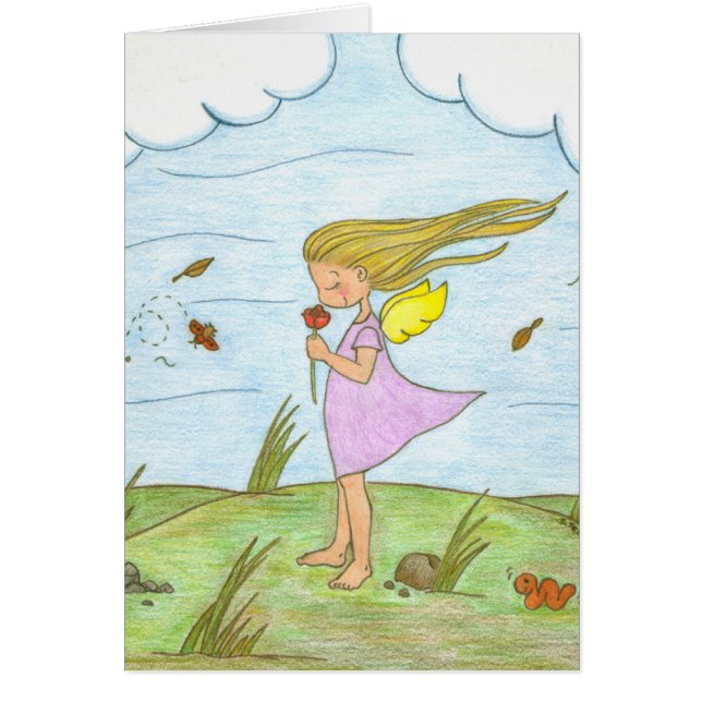 A Rose for Danielle, blank card. (Front)