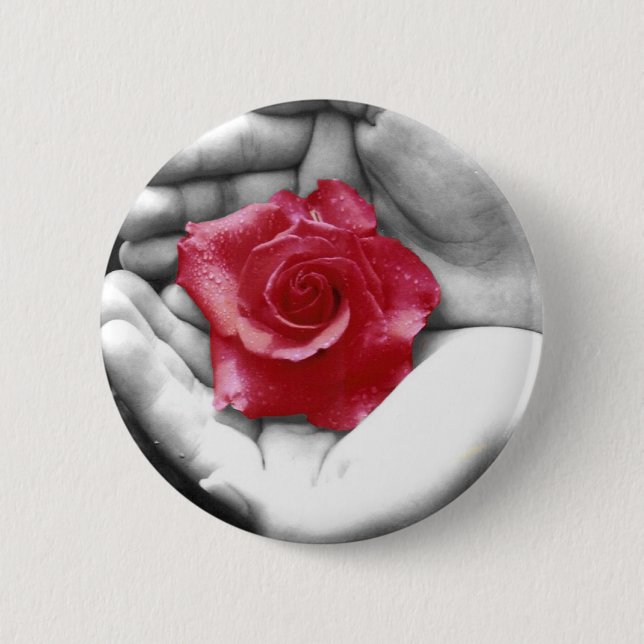 A Rose in the Hand 2 6 Cm Round Badge (Front)