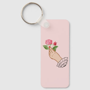 A rose  key ring