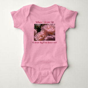 A Rose Pink 23 Roses Rose Garden OK DSC07476, W... Baby Bodysuit