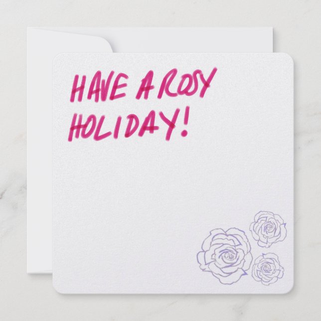 A Rosy Holiday Card (Front)