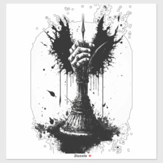 A Rotten Hand Holds Legendary Sword Vinyl Sticker